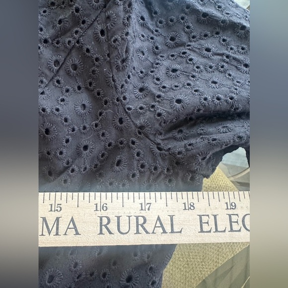 Flamenco Jacket- Black Eyelet Lace L/S Sz 6 Cottagecore Romantic Feminine Career - Picture 8 of 11